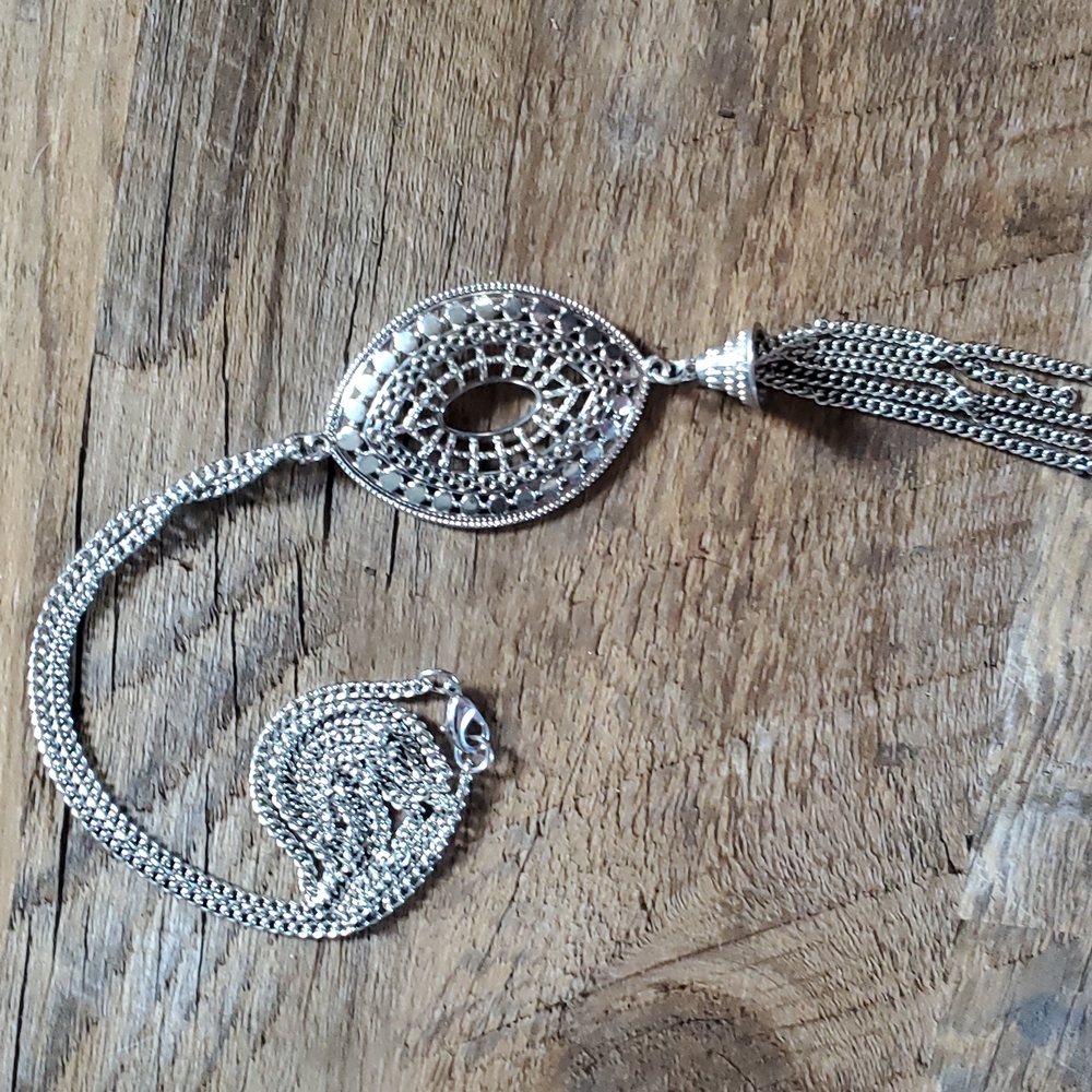 Costume jewelry/ silver necklace